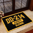 Veteran Welcome Rug, Veteran Doormat, DD-214 Army Alumni, US Army Veterans Doormat, Home Decor - Spreadstores