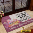 Love Knitting Rubber Base Doormat