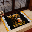 Veteran Welcome Rug, Veteran Mat, The Devil Whispered In My Ear, I Whispered Back Bring Some Beer Doormat - Spreadstores
