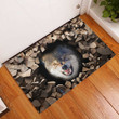 Cool Wolf Rubber Base Doormat