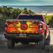 Sunflower Hippie Truck Tailgate Decal Sticker Wrap - Spreadstore
