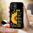 Personalized Christian gifts: I am God's girl lavished in love custom iPhone case