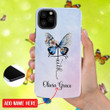 Personalized Christian gifts: Butterfly faith cross Custom phone case