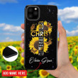 Custom phone case: I can do all things through Christ personalized name phone case