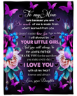 Personalized Mom Blanket, Mother's Day Gift, To Mom I Am Because You Are So Much Of Me Flowers Sherpa Blanket - Spreadstores