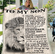 Personalized Son Blanket, Gift For Son, To My Son Never Forget That I Love You Lion King Sherpa Blanket - Spreadstores
