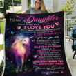 Personalized To My Daughter Never Forget That I Love You More Than You'll Ever Know Unicorn Fleece Blanket - Spreadstores
