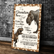 Personalized Grandson Canvas, Gift For Grandson, To My Grandson Never Forget That I Love You Dinosaur Canvas - Spreadstores