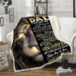 Personalized To My Dad Blanket, Father's Day Gift For Dad From Daughter, Will Always Be Little Girl Lion Fleece Blanket - Spreadstores