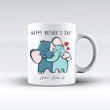 Personalized Elephant Mother Mug, Mother's Day Mug, Elephant Matching Mom And Kid, Best Gift For Mother's Day - Spreadstores