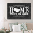 Personalized Wherever We're Together Is Where We Call Home Canvas - Spreadstores