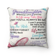 Personalized Pillow To My Granddaughter I Pray You'll Alway Be Safe, Love Grandma Butterflies Pillow - Spreadstores