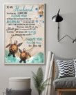 Personalized Husband Canvas, To My Husband Never Forget That I Love You Turtle Canvas, Valentine's Day Gift, Birthday Gift - Spreadstores