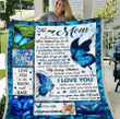 Personalized To My Mom Everything I Am You Helped Me To Be So Much Of Me Sherpa Blanket - Spreadstores