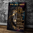 Personalized Lion Son Canvas, To My Son I Close My Eyes For But A Moment And Suddenly Canvas, Gift Ideas For Son - Spreadstores