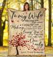Personalized To My Wife Missing You Is My Hobby, Caring For You Is My Job Fleece Blanket - Spreadstores