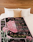 Personalized To My Mom Everything I Am You Helped Me To Be Fleece Blanket, Gift Ideas For Mother's Day, Best Gift For Mom - Spreadstores
