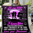 Personalized To My Wife Never Forget That I Love You Sherpa Blanket, Gift For Wife, Valentine's Gift Ideas - Spreadstores