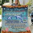 Personalized To My Daughter Never Forget That I Love You Dolphin Fleece Blanket - Spreadstores