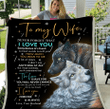 Personalized Wolf Wife Blanket, Gift For Wife, Gift For Her, To My Wife Never Forget That I Love You Fleece Blanket - Spreadstores