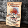 Personalized Granddaughter Canvas, To My Granddaughter Never Forget That I Love You Colorful Tree Canvas - Spreadstores