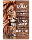 Personalized Lion Dad Canvas, Father's Day Gift, To My Dad So Much Of Me You're The Greatest Canvas, Best Gift For Dad - Spreadstores