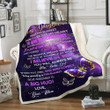 Personalized To My Daughter Inside This Blanket There Is A Piece Of My Heart Butterfly Sherpa Blanket - Spreadstores