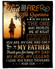 Personalized To My Dad Blanket, My Myth My Legend, Gifts For Dad, Father's Day Gifts, Christmas Gifts For Dad Fleece Blanket - Spreadstores