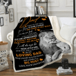 Personalized To My Dad Blanket I Know It's Not Easy For A Man To Raise A Child Lion Fleece Blanket, Gift Ideas For Father's Day - Spreadstores