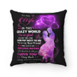 Personalized Pillow To My Wife In This Crazy World I'm So Glad, Gift for Husband Wife, Wedding Pillow - Spreadstores