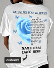 Personalized Unisex T-Shirt, Mother's Day Gift Idea, Missing You Always Unisex T-Shirt KM0904 - Spreadstores