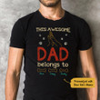 Personalized Dog Father Day Gifts For Dad Black T Shirt MY117 90O57