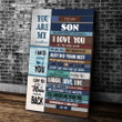 Personalized Canvas, Gift For Son, To My Son Never Forget How Much I Love You Canvas - Spreadstores