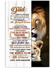 Personalized Dad Canvas, Father's Day Gift Ideas, To My Dad I Know It's Not Easy Lion Canvas, Gift For Dad From Daughter - Spreadstores