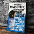 Personalized Canvas, My Dear Daughter Whenever You Feel Overwhelmed Crown, Black Queen, Gifts For Daughter Canvas - Spreadstores