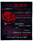 Personalized Blanket To My Wife I Didn't Marry You So I Could Live With You, Gift For Wife Husband, Wedding Fleece Blanket - Spreadstores