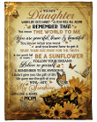 Personalized Daughter Blanket, To My Daughter When Life Gets Hard Flowers Fleece Blanket, Gift For Daughter - Spreadstores