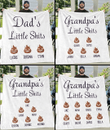 Personalized Dad/Grandpa's Little Shits Father's Day With Names Fleece Blanket - Spreadstores