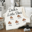 Personalized Dad/Grandpa's Little Shits Father's Day With Names Fleece Blanket - Spreadstores