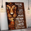 Personalized Canvas To My Dad, Gifts For Dad, Father And Daughter Canvas, Father's Day Gifts Lion Canvas - Spreadstores