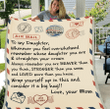 Personalized Blanket, To My Daughter, Whenever You Feel Overwhelmed Fleece Blanket - Spreadstores