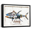 Fishing Collage Canvas, Personalized Fishing Gift, Best Gift For Fisherman, Present For Fishermen