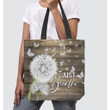 (Brown) Just breathe tote bag - Gossvibes