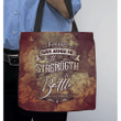 Psalm 18:39 For You have armed me with strength for the battle tote bag - Gossvibes
