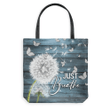 (Teal) Just breathe tote bag - Gossvibes