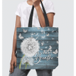 (Teal) Just breathe tote bag - Gossvibes