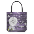 ( Purple) Just breathe tote bag - Gossvibes