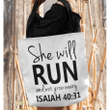 Isaiah 40:31 She will run and not grow weary tote bag - Gossvibes