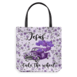 ( Purple) Jesus take the wheel tote bag - Gossvibes