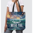 When you go through deep waters, I will be with you Isaiah 43:2 NLT tote bag - Gossvibes